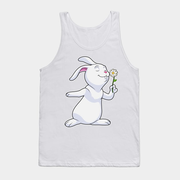 Rabbit with Daisy Tank Top by Markus Schnabel